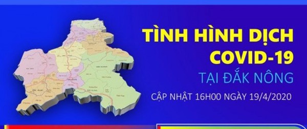 Cập nhật tình hình dịch Covid-19 ở Đắk Nông, đến 16 giờ ngày 19/4